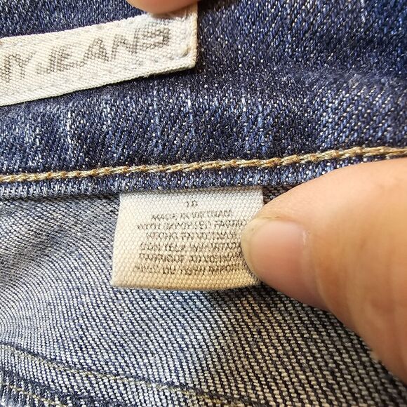 DKNY Soho Capri Jeans Large Cuff Women Size 10 Medium Wash Back Tab Pockets - Picture 11 of 15